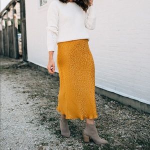 Banana Republic Leopard Midi Skirt